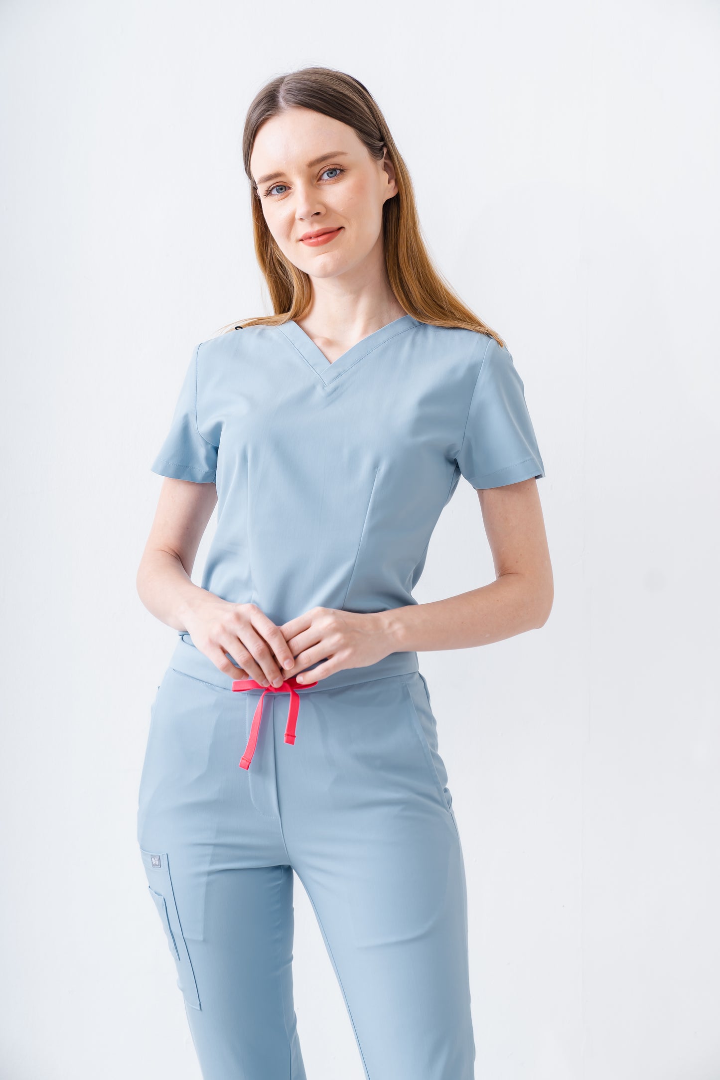 PAT-MED 'JOY' Premium Women's Scrub Top STONE BLUE