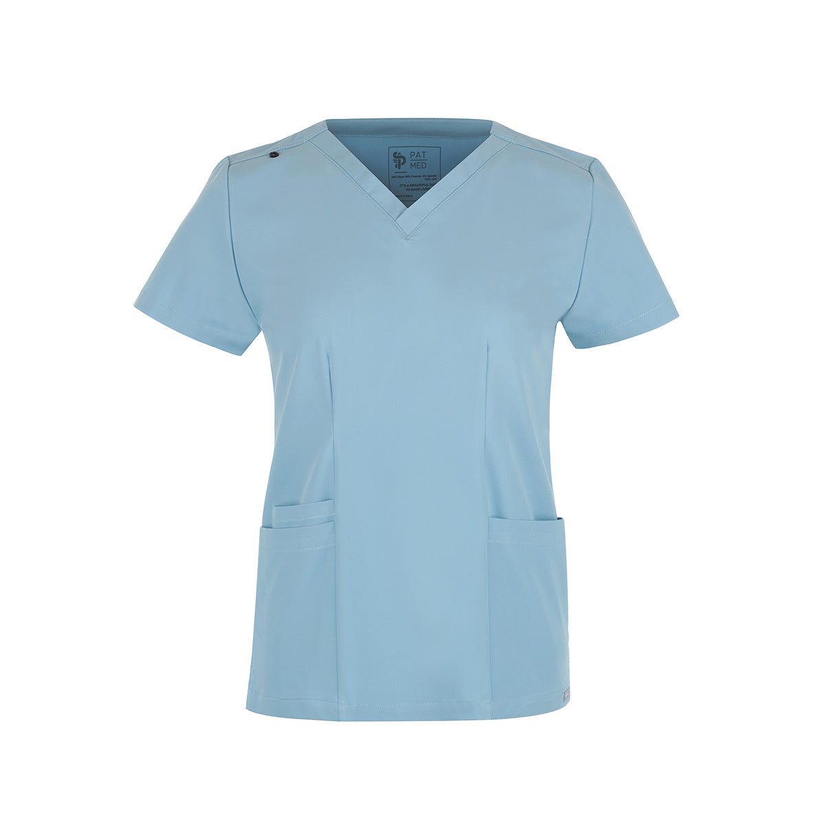 PAT-MED 'JOY' Premium Women's Scrub Top STONE BLUE